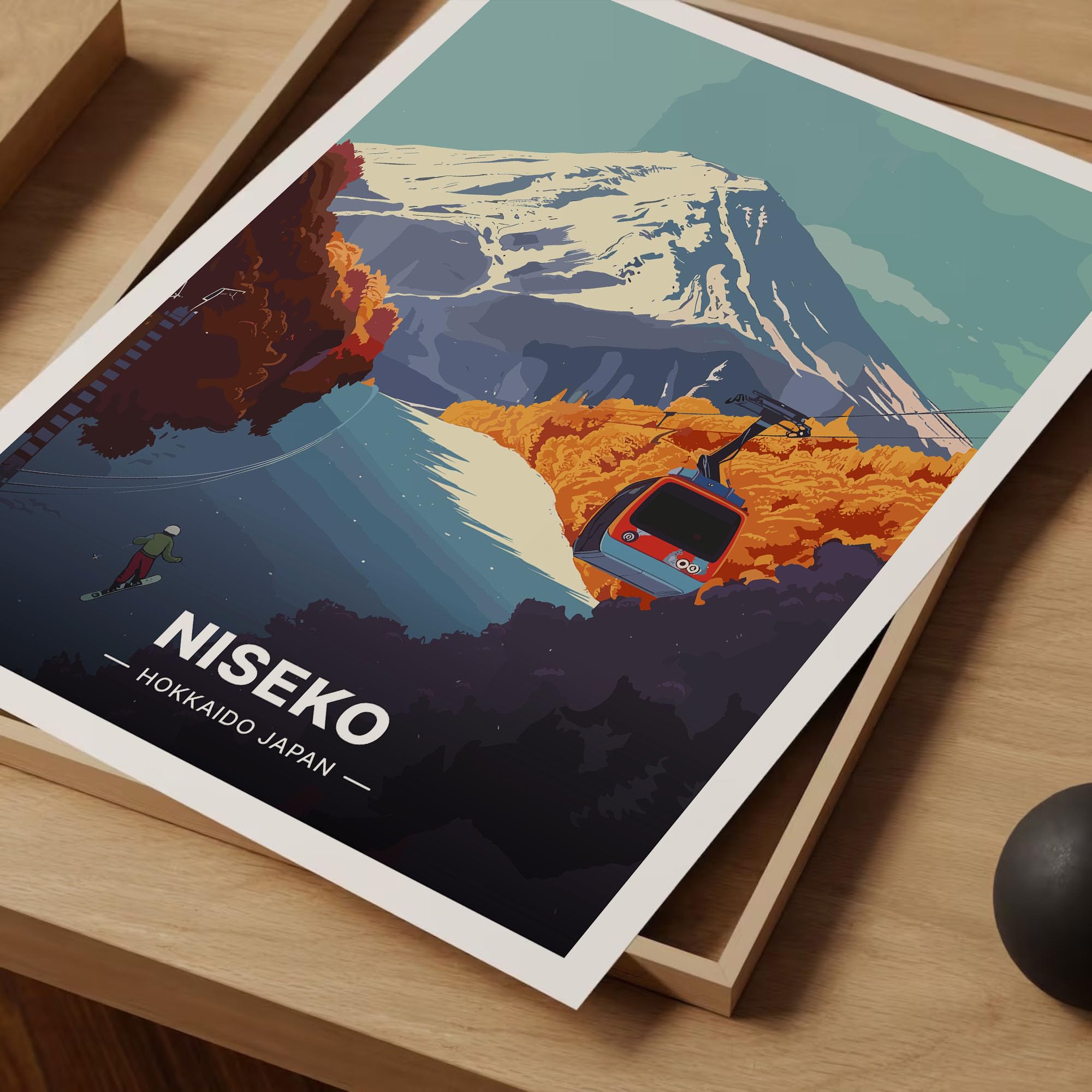 Amazon.com: Niseko Japan Ski Resort Snowboarding Travel Poster